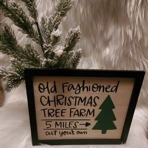 Old Fashion Christmas Tree Sign